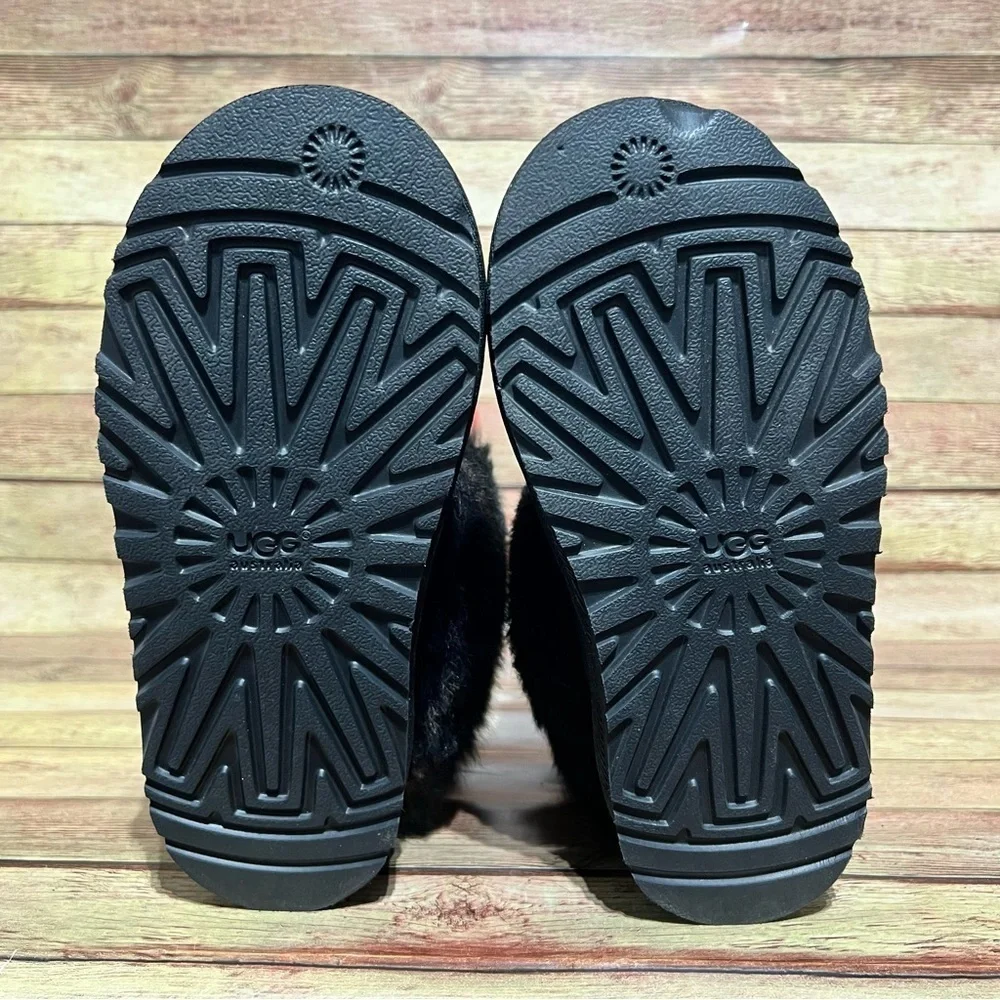 Ugg Black Leather Ellee Winter Boots
